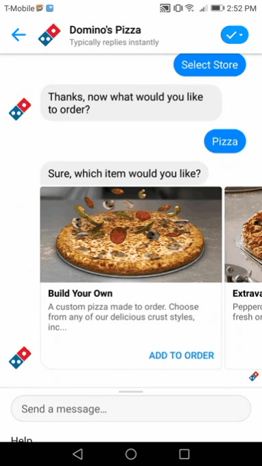 Domino's-Build-Pizza Chatbot